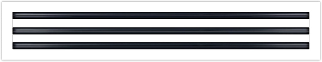 BUILDMART - 36x6 White Modern AC Vent Cover - Decorative Air Vent - Standard Linear Slot Diffuser - Register Grille for Ceiling, Walls & Floors - Texas Buildmart