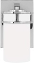 Generation Lighting 1-Light Robie Bath Fixture Wall Lamp Chrome 4121601-05, Bathroom Light Fixture for Home Decor, Vanity Light Fixture Uses A19 Standard or LED Light Bulbs