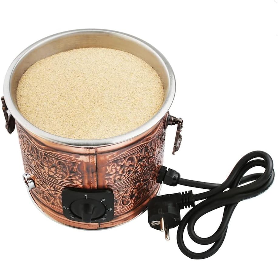 Authentic Turkish Copper Sand Coffee Maker - Electric Heater Machine, Arabic Coffee Set (1 Pack)