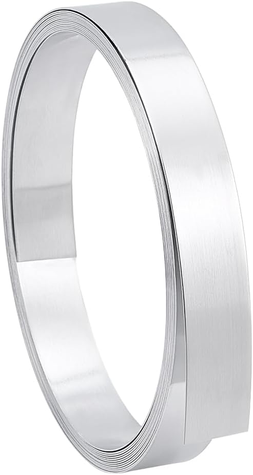 PH PandaHall 196" x 0.7" Aluminum Flashing, 0.5mm Aluminum Strip Metal Sheet Aluminum Bezel Strip Metal Foil Roll Sheet Strip Roof Panels Foil Strips Flat Wire for DIY Craft Sealing Door Window Garden