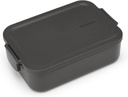 Brabantia Make & Take Medium Lunch Box (Dark Gray) BPA-Free, Airtight Snap Locks, Microwave & Freezer Safe, Travel Meal Prep Container