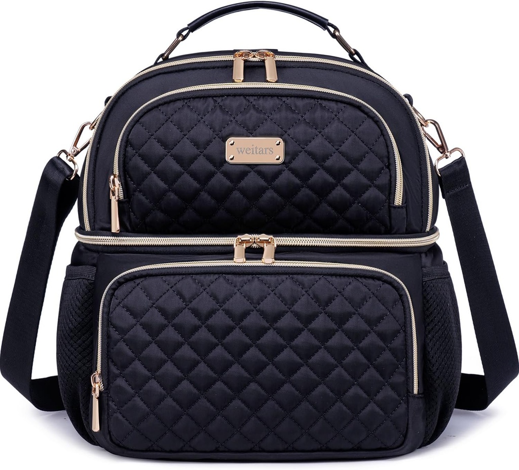 Weitars Lunch Bag for Women,Dual Compartment Lunch Box for Women Lunch Tote for Work,Insulated Leakproof Large Lunchbox Lunch Cooler for Adult for Men, Women, Lunchbag for Hiking,Picnic,Beach