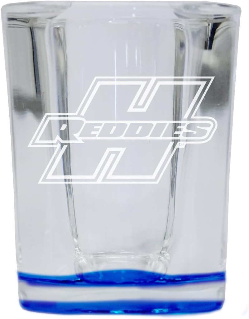 R and R Imports Henderson State Reddies 2 Ounce Engraved Shot Glass Square Blue Base Officially Licensed Collegiate Product 2-Pack
