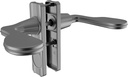 Brixwell Lever Latch Set with Night Lock Aluminum Construction for Door Thickness 5/8" to 1-3/8", 2-1/2" Length, 1-3/4" Hole Centers, 3-1/2" Height, Reversible Lockable Design