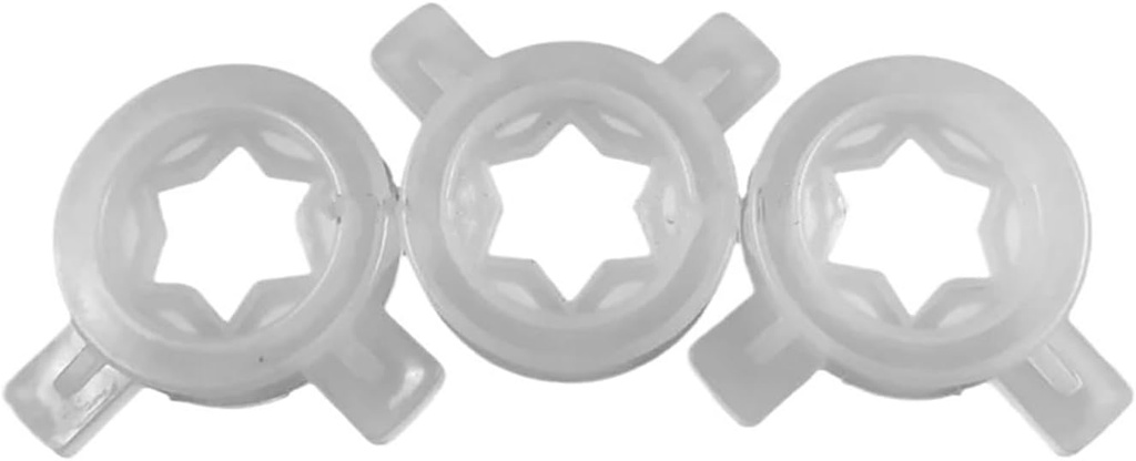 Ice Cream Maker Accessories 3 in 1 White Modeling Caps Spare Part Star Shaped Lids Soft Ice Cream Machine Fittings Replacement Inner Diameter 37mm
