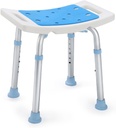 OasisSpace Shower Chair, Adjustable Bath Stool Chair for Inside Shower - Tool Free Anti-Slip Bench Bathtub Stool Seat with Durable Aluminum Legs for Elderly, Senior, Handicap & Disabled