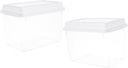 PRETYZOOM 2pcs Bread Storage Box Airtight Food Container for Kitchen Refrigerator Pantry Organizer for Toast Fruits Vegetables Easy