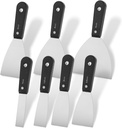 Bates- Putty Knife Set, 7 pcs, Stainless Steel, 1" 1.5" 2" 2.5" 3" 4" 5" Flexible Metal Scraper, Drywall Spackle Knife, Metal Paint Scraper Tool, Putty Knife Scraper, Wall Scraper, Drywall Knife