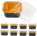 PRETYZOOM 40-piece Aluminum Foil Cake Molds Bbq Accessories Camping Food Boxes Food Foil Containers Convenient Cake Box