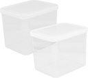 2Pcs Airtight Bread Storage Boxes Fresh Keep Containers Seal for Camping Kitchen Countertop Indoor Food Storage Portable Toast and Grain Preservation 2pcs 1.6L