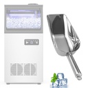 Professional Stainless Steel Ice Scoop for Ice Machine, Commercial & Home Kitchen Use, Silver Ice Shovel with Ergonomic Handle