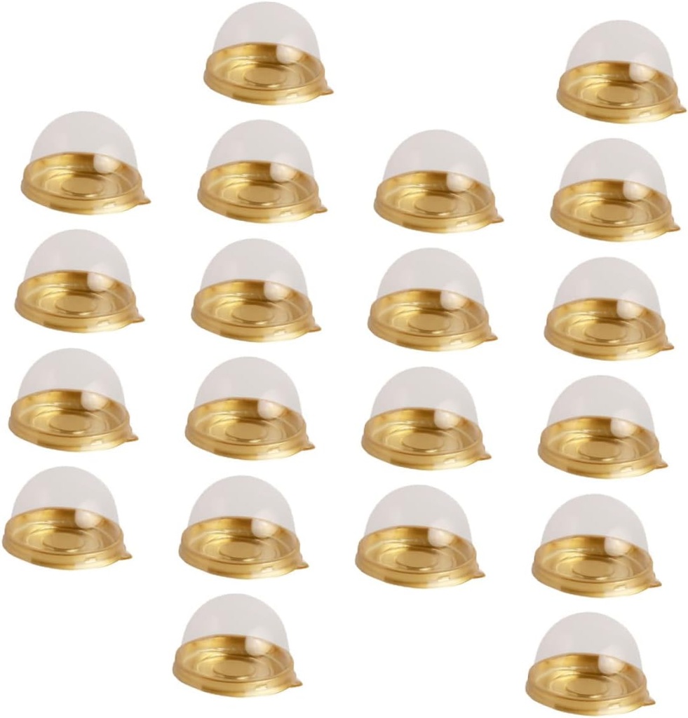 Luxshiny 100pcs Moon Cake Wrapping Box Moon Cake Tray Mid-autumn Festival Elegant Design Easy to Use