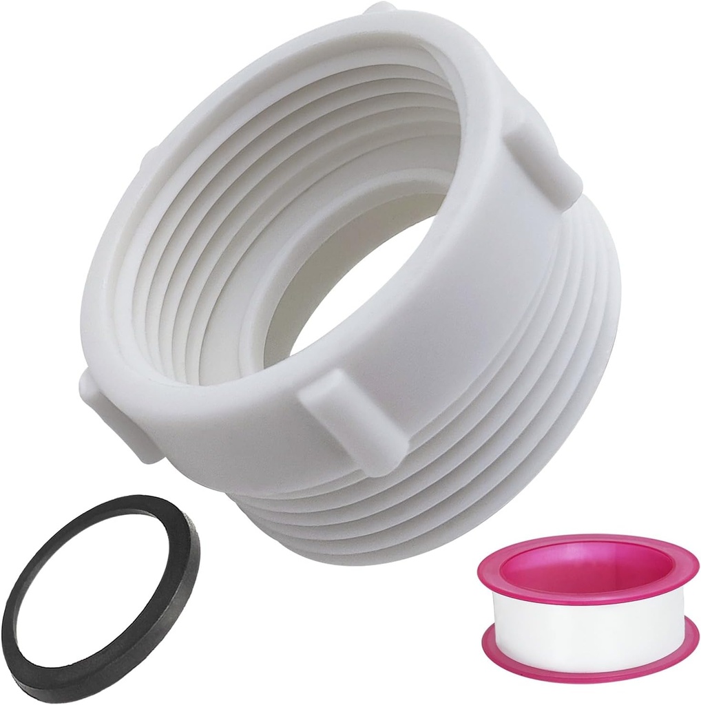 1 1/4 to 1 1/2 Sink Drain Adapter, 1-1/4" Female NPT to 1-1/2" Male NPT Reducer Bushing Pipe Fitting, Drain Pipe Adapter for Single Bowl Kitchen & Bathroom Sinks