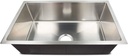 Better Bath - 385313 Single Square Sink - 27" x 16" x 7" (Stainless Steel)