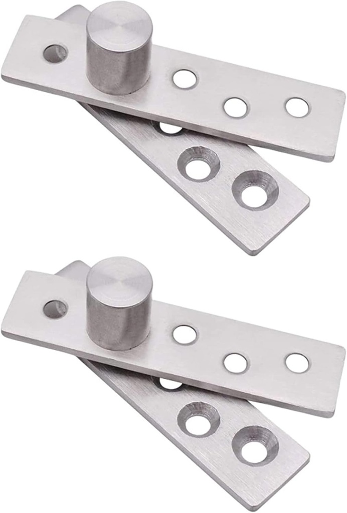 2 Pack Door Pivot Hinge 180°Rotation Hidden Door Hinge Concealing Door Hinge Household Hinge Hidden Bookcase Hinges Secret Door Hinges Stainless Steel Rotation Hidden Door Pivot Hinges Hardware,Medium