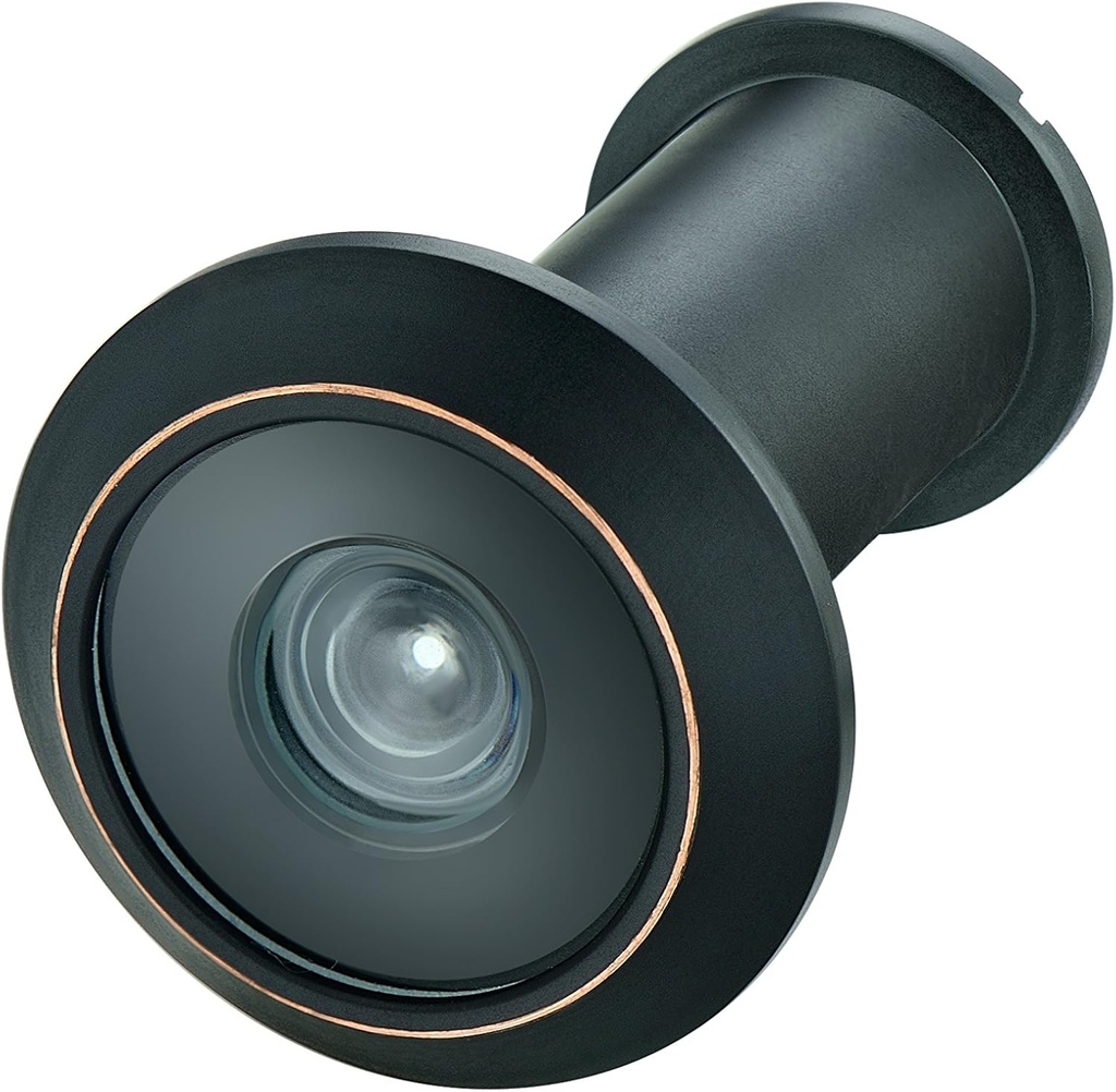 TOGU TG3016NG-CBC UL Listed Solid Brass HD Glass Lens 220-degree Door Viewer Peephole for 1-3/8" to 2-1/6" Doors, Classic Matte Black Finish
