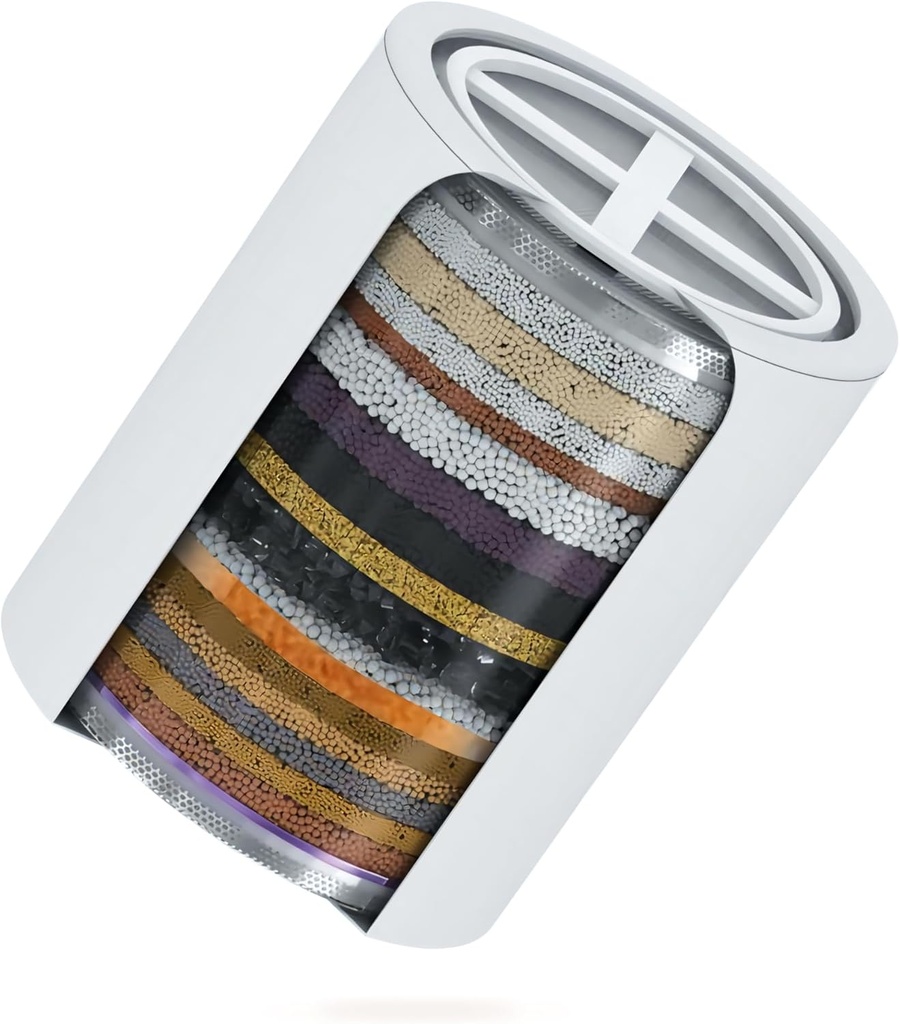 Replacement Shower Filter - 20-Stage Filtration for Chlorine, Heavy Metals & Hard Water, Restores Hair & Skin Health, Fits MDhair Filtered Showerhead, 3-Month Use, High Pressure (3 Pack)
