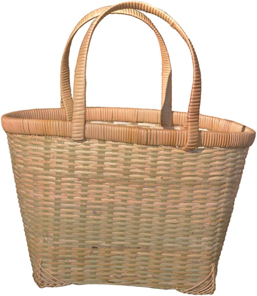 Small Bamboo Fruit Basket Woven Kitchen Storage Decorative Hanging Bowl