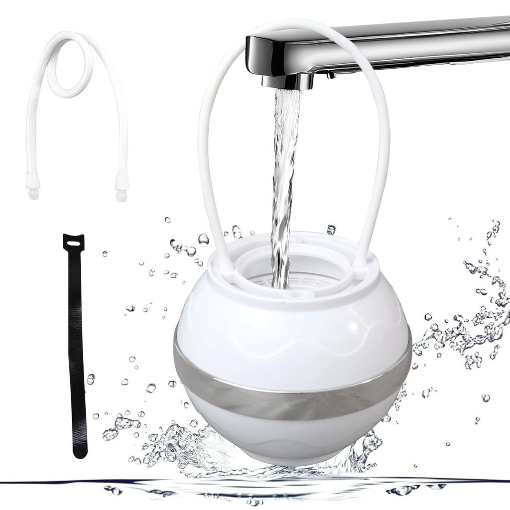 Bathtub Water Filter, Tub Filter for Bathtub, 8-Stage Bath Filter for Tub, 2500 Gallons of Filtration, Reduces Contaminants, Purify Bathwater for Healthier Hair and Skin, BPA Free