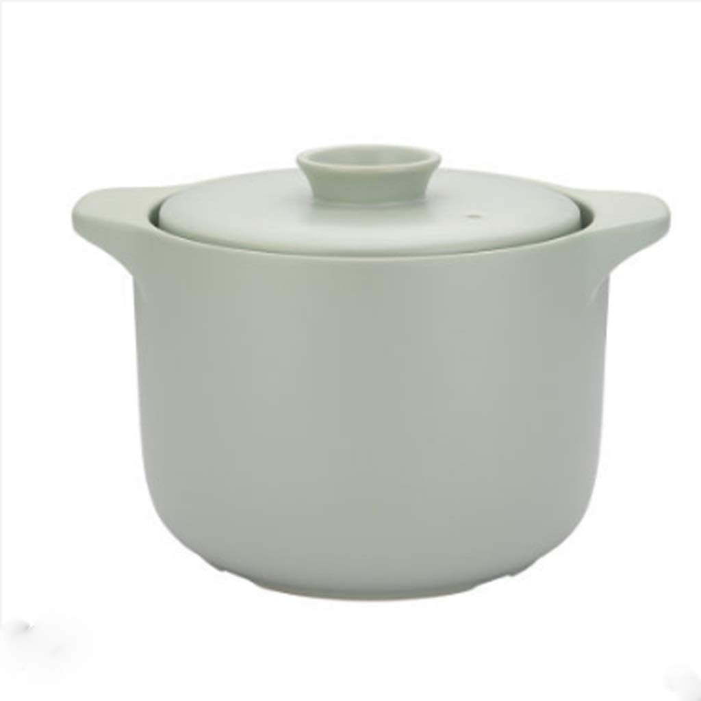 Stovetop Ceramic Stew Soup Hot Pot Rice Cooker with Lid, Stockpot Cookware for Multipurpose Use (Color : Green) (Green)