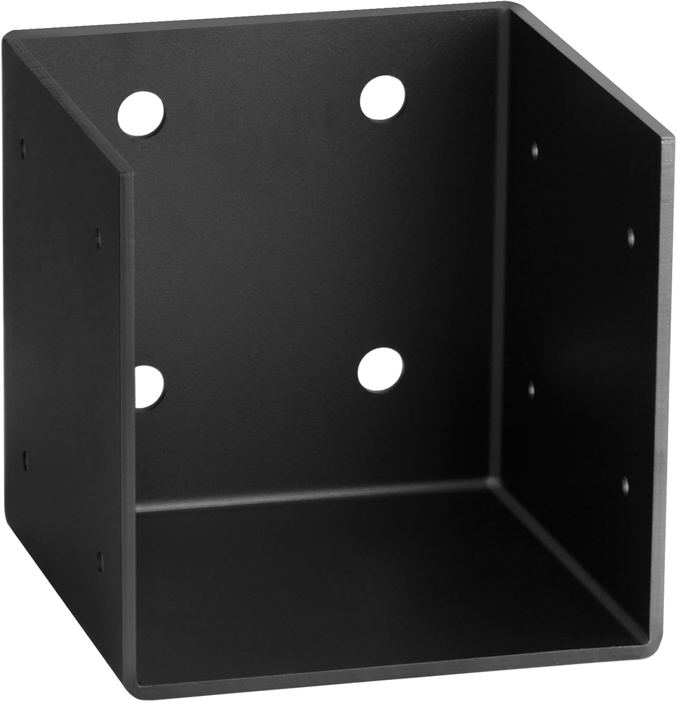 2 Pack 11 Gauge(3 mm Thick) Pergola Wall Mount Bracket for 6x6 Post,Inner Width:5-1/2" Joist Hanger,Black
