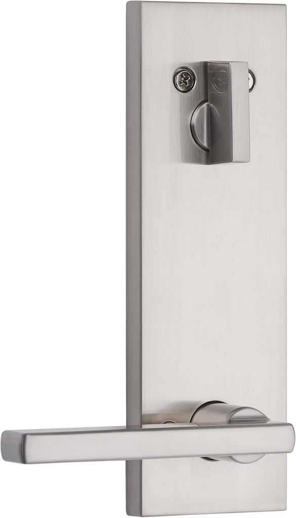 Kwikset 971HFLSQF-15 Single Cylinder Interior Halifax Lever Trim with Square Full Escutcheon Satin Nickel Finish