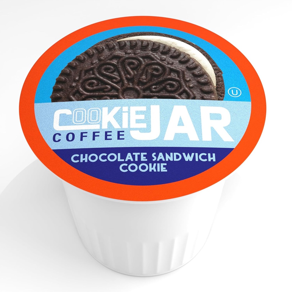 Cookie Jar Sandwich Cookie Coffee Pods, 40 Single-Serve Pods, Compatible with Keurig K Cup Brewers, Convenient Brewing, Smooth Aroma