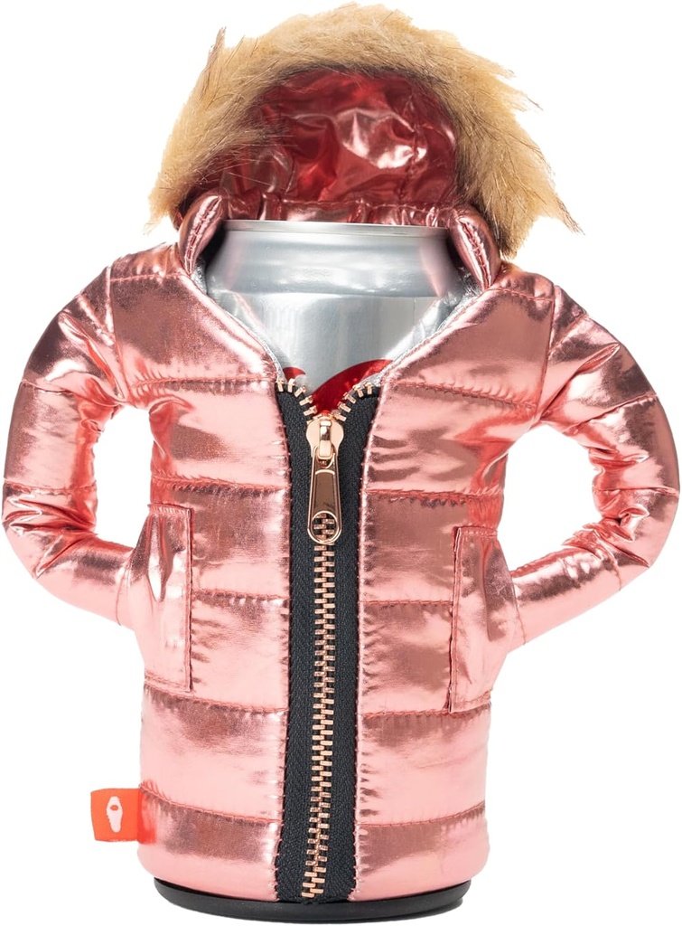 Puffin - The Pahka Beverage Parka | Insulated Can & Bottle Coolers That Keep Soda and Beer Cold | Thermocooler Sleeve Cover | 12 oz (Rose Gold)