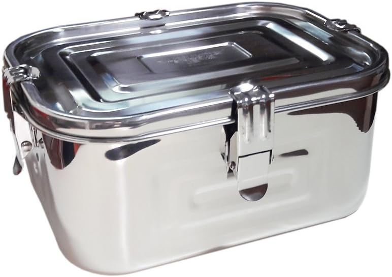 Stainless Steel 101oz(3L)Rectangular Seal Kimchi Food Leakproof Airtight Storage Container Saver