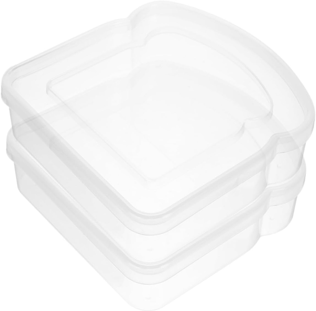 PRETYZOOM Toast Shaped Box Airtight Bread Box for Sandwiches Food Containers for Freshness