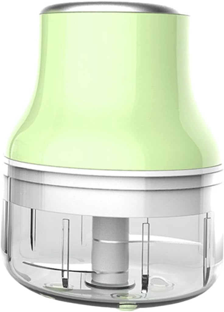 OUNONA USB Electric Mini Garlic Press 250ml Household Food Processor Heavy Duty Garlic Mincer Detachable Bowl for Baby Food and Quick Cooking