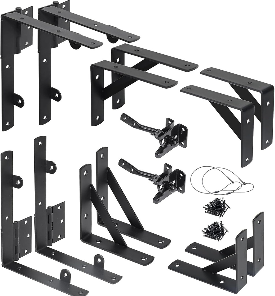 2 Sets Gate Kit Gate Corner Brace Bracket Heavy Duty Anti Sag Gate Frame Kit