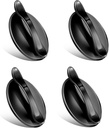 Sliverdew 4PCS Adhesive Cabinet Knobs Black Peel and Stick Handles for Cabinets and Drawers No Drilling Drawer Pulls Window RV Screen Door Sliding Door Pull Stick on Knobs