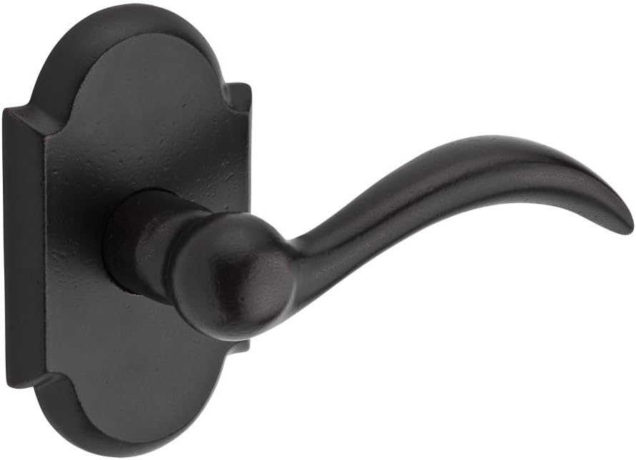 Baldwin Reserve 9BR3520-019 Rustic Arch Right-Handed Passage Lever in Dark Bronze