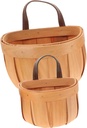 Garneck 2pcs Bamboo Woven Hanging Basket Organizer for Kitchen Wall Storage Versatile Storage for Fruits Vegetables and Household Items Decorative Wall Baskets for Home