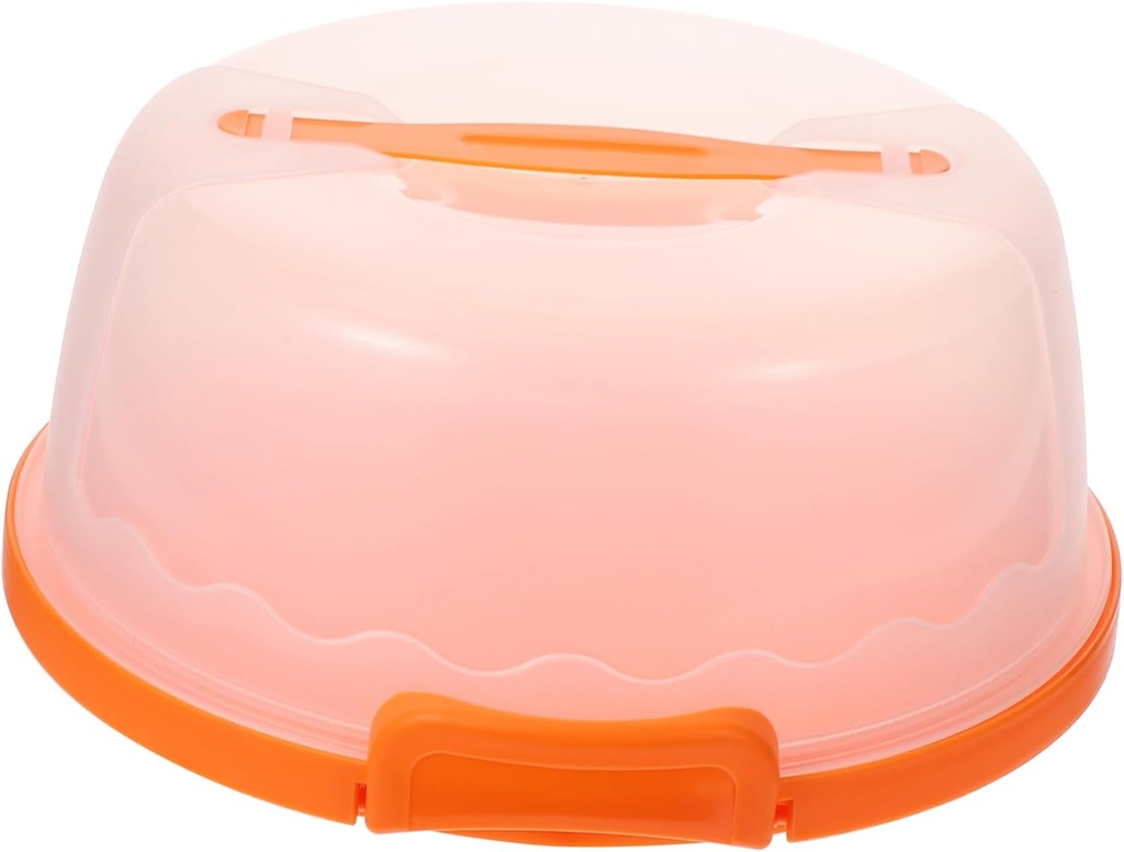 Cabilock Plastic Cake Holder 8 Inch Cake Carrier Box Lock Material Reusable Easy to Cle