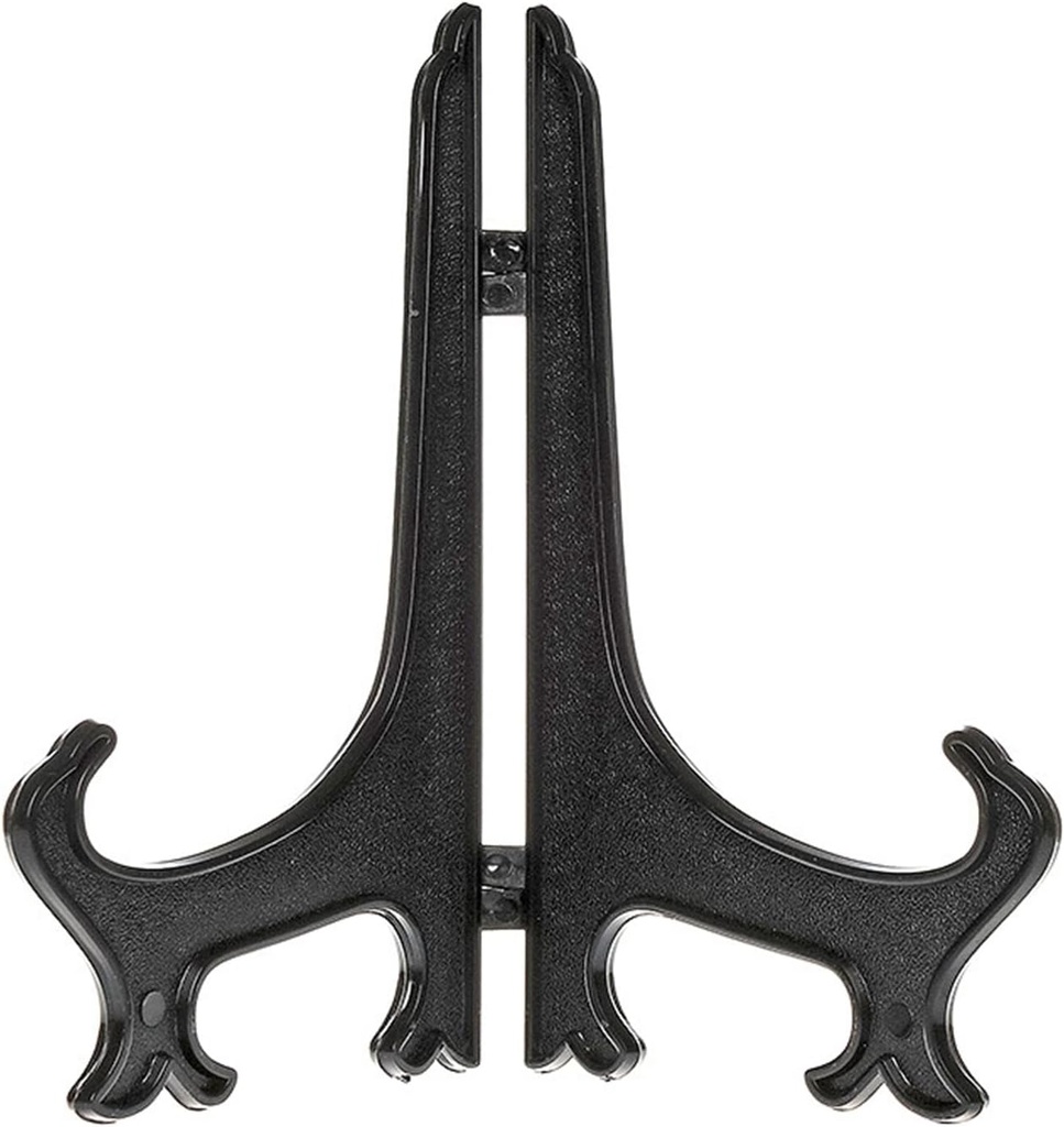 Bluelans Plastic Display Stand, Black, 5 inch, Foldable, Durable, Displays Picture Frames, Decorative Plates, Tablets and Art for Weddings, Home Decoration, Birthdays