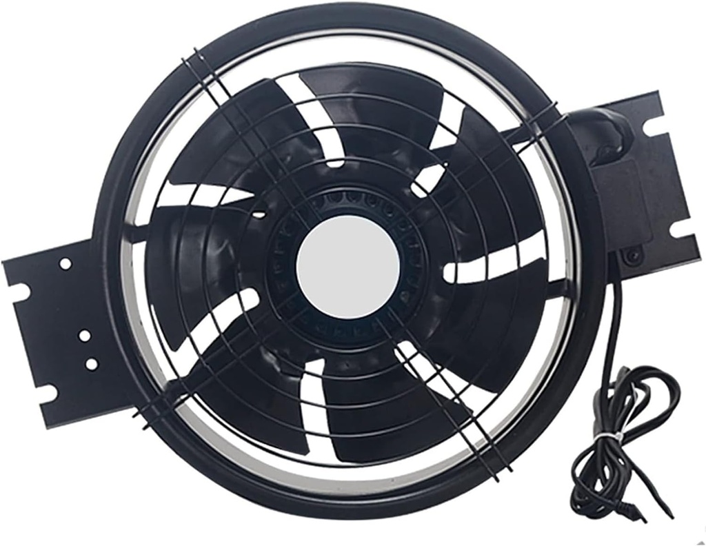 Ventilation Fan Outer Rotor Axial Fan Exhaust Fan Kitchen Ventilation Fan Oil Fume Exhaust Fan with 7 Fan Blade Powerful Exhaust Fan with Plug, Low Noise Ventilating Fan (10 inches