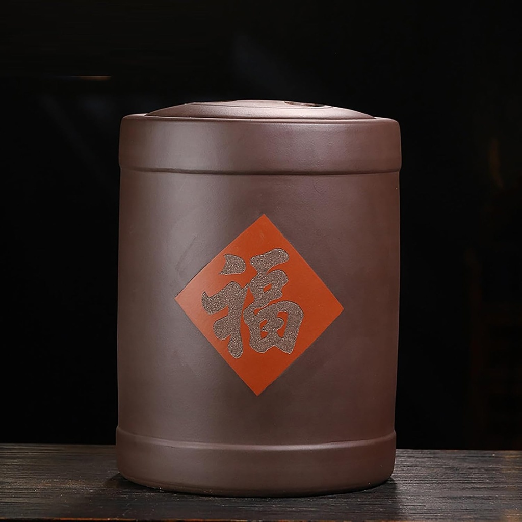 Classic Food Dispensers Ceramic Rice Bucket,Grain & Rice Storage Ceramic Container,Retro Ceramic Cereal Storage Container,Ceramic Rice and Grain Storage Container with Lid,for Cereal, Flour, Sugar.(10