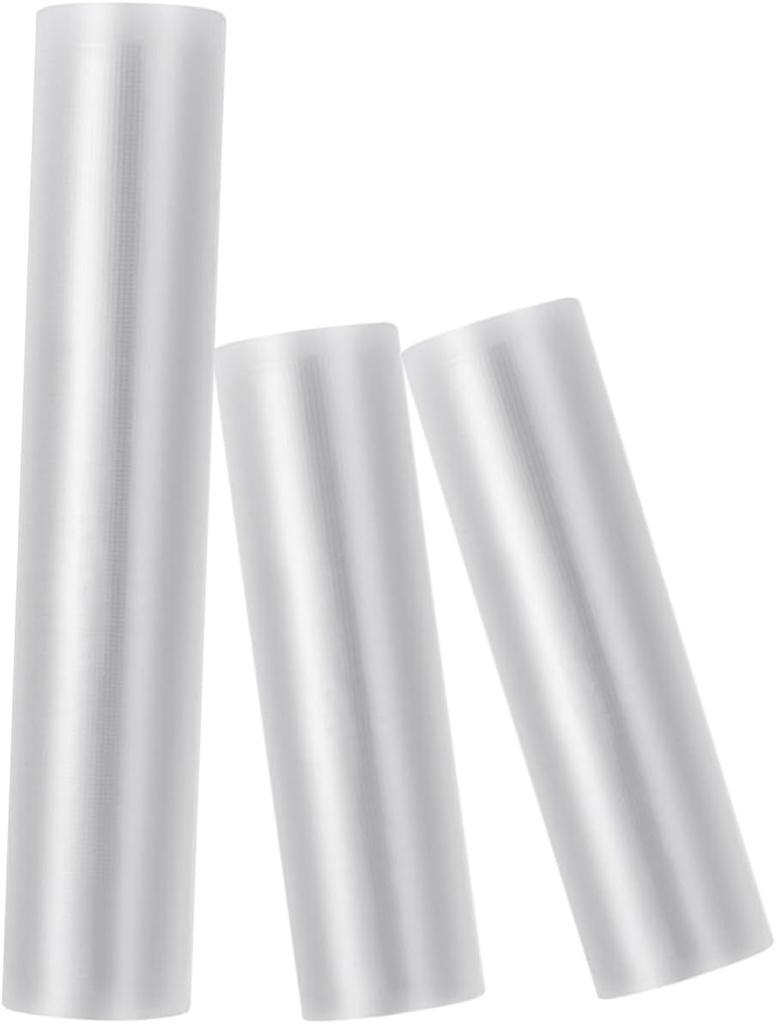 3rolls Multi-function Vacuum Pouch Sealer Bags for Food Storage Safety Packing and Fresh Keeping Lightweight Food Friendly Easy to Use