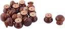 uxcell Wood Household Door Window Cabinet Cupboard Pull Knob Handgrip 17pcs Dark Brown