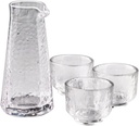 Sake Set Glasses with 3 Saki Cup Set Sake Tea Sake Cups Saki Gift Set Sake Carafe for Warmer or Cold Japanese Wine Sake Drinking Set