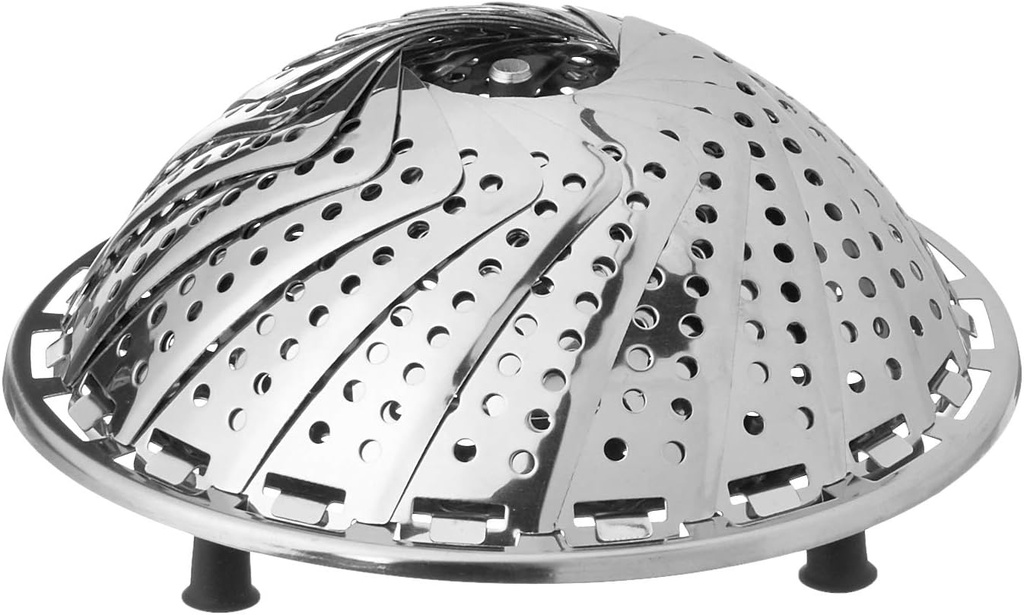 Tovolo Stainless Steel 9" Vegetable Basket Folding Steamer Insert for Veggies Fish Seafood Cooking One