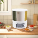 24 Lb Rice and Grain Storage Container, 360° Rotating Food Dispenser Measuring Cylinder with Lid Moisture Resistant Household, Airtight Storage of Rice and Other Small Beans