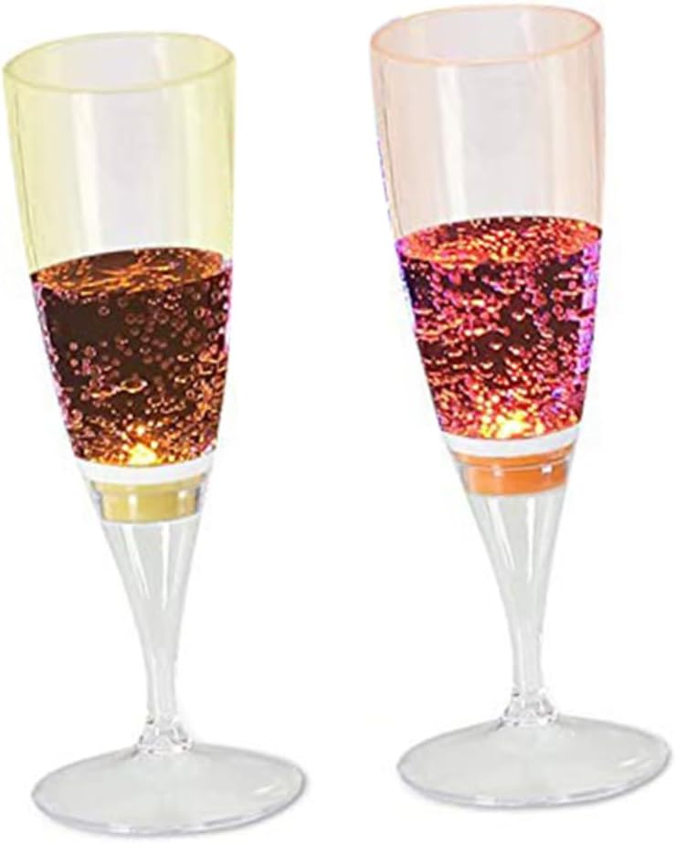 6pcs Led Light Wine Cups Plastic Goblets Liquid Activated Changing Glasses for Weddings Parties Celebrations Mixed Colors Festive Atmosphere Drinkware