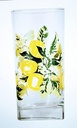 JF- Lemon Printed Drinking Glass Cooler 16oz, Set of 6