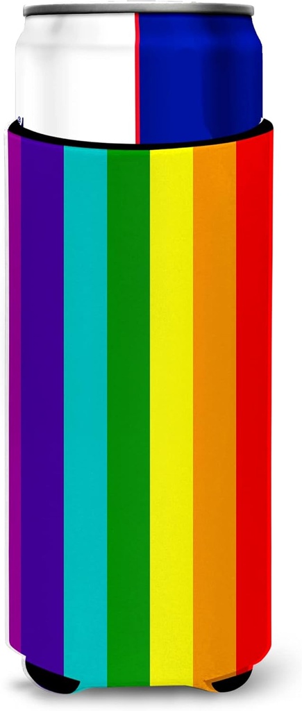Caroline's Treasures Gay Pride before 1978 Ultra slim cans Cold Beverage Hugger, Multicolor