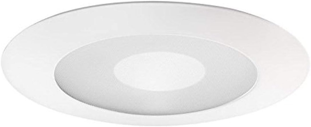 Juno Lighting Group 212N WH Frosted Lens with Clear Center Shower 5-Inch Recessed Trim, 250 watts, White