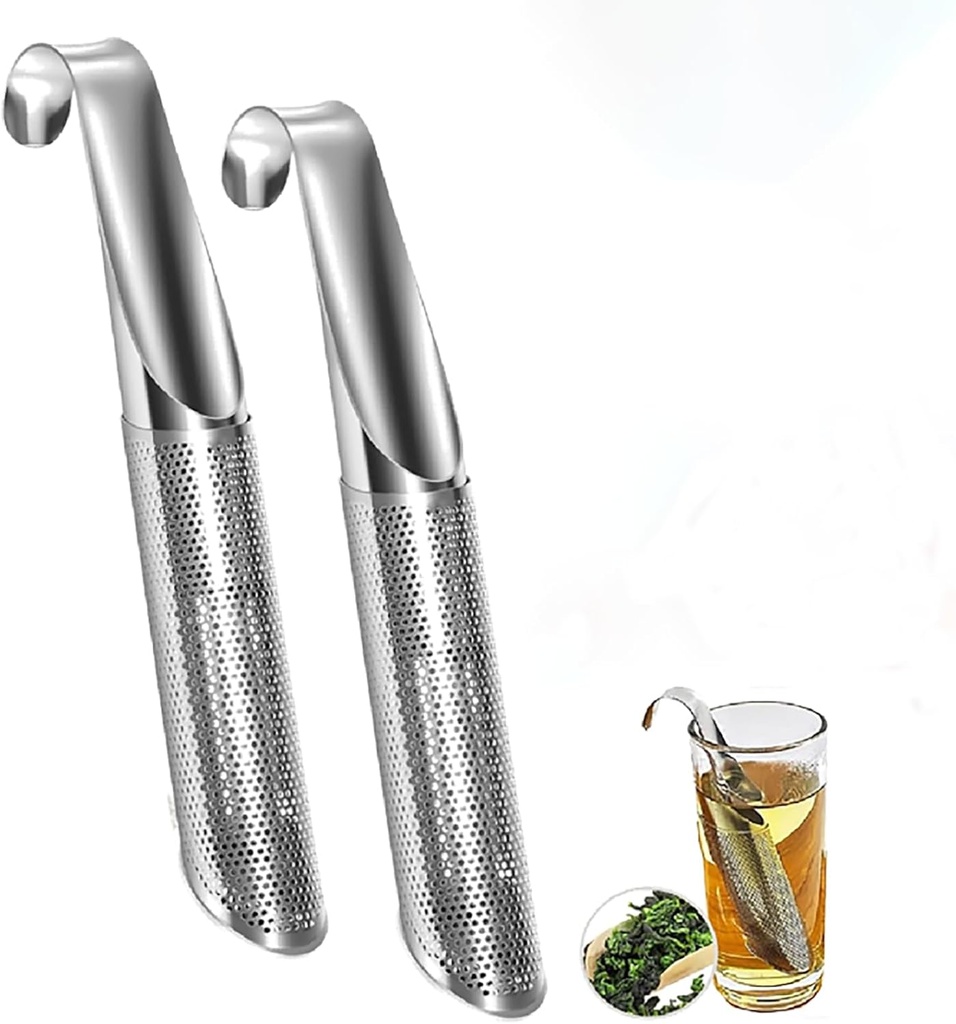 Tea Strainers for Loose Tea, Upgrade Stainless Steel Tea Diffuser Extra Fine Mesh Tea Infusers for Loose Tea Stainless Steel Tea Infuser Mesh Strainer with Large Capacity for Loose Tea Coffee (2Pack)