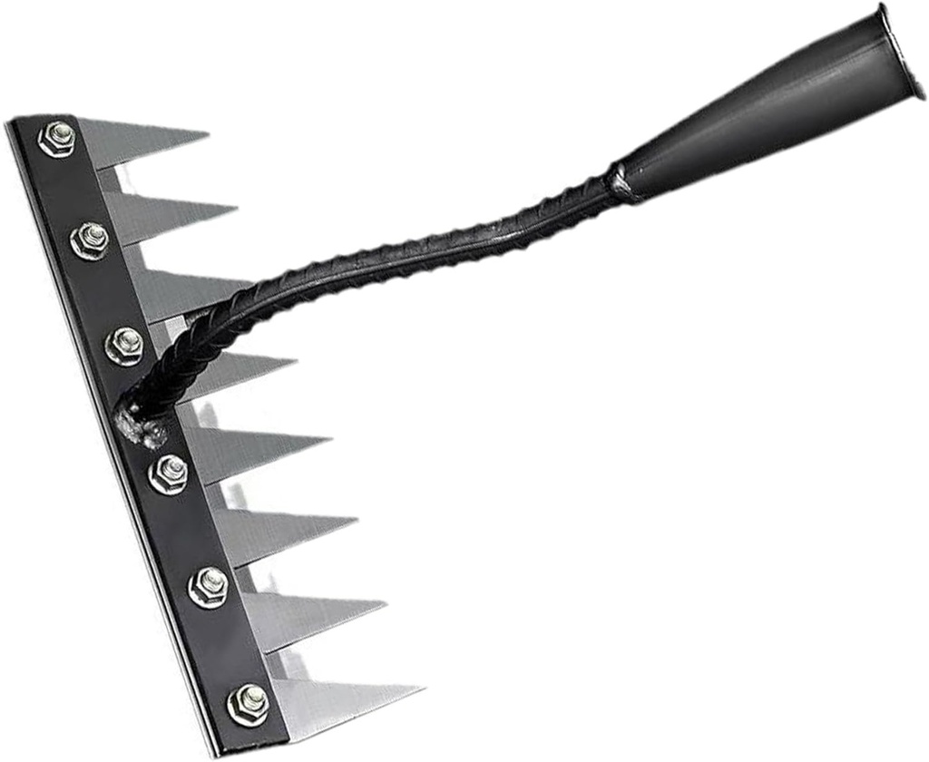Gardenia Iron Weeding Rake, Iron rake 2.0 for Gardening and Weeding, ironrake The Heavy-Duty Iron Weeding rake(Without Stick) (8Teeth1)
